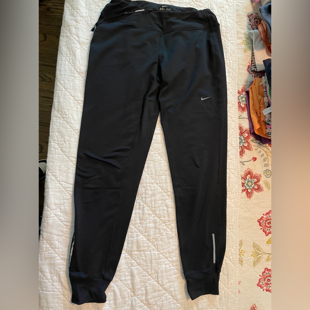 Nike Black brushed fleece Track Pants for Women